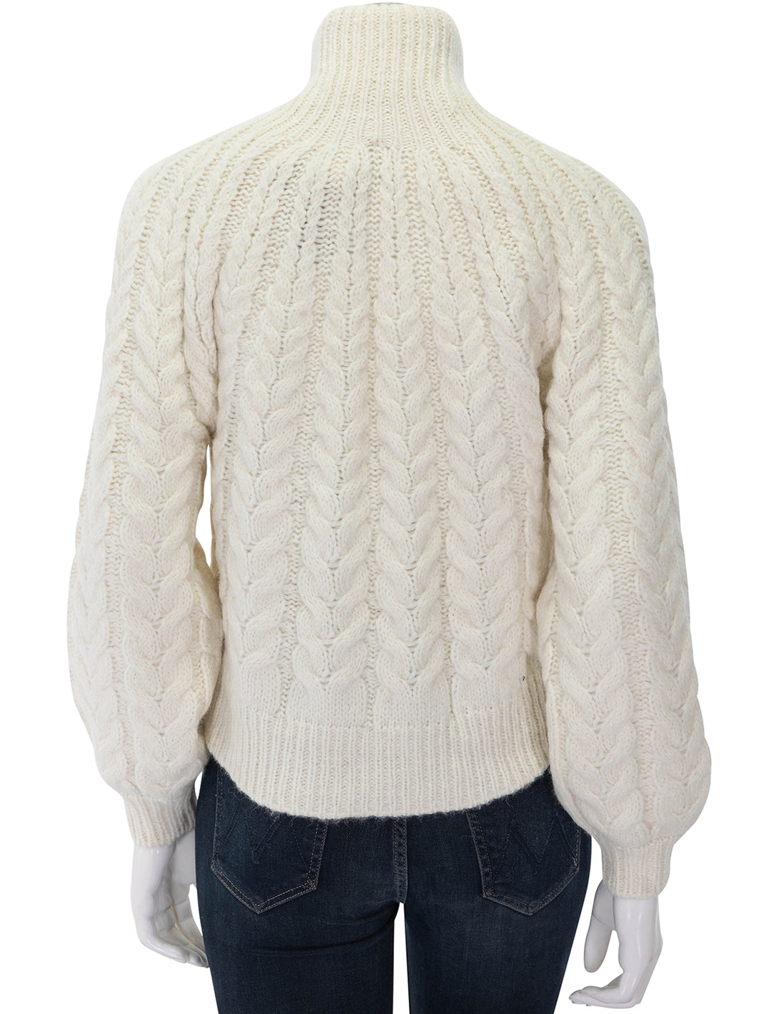 frost cableknit sweater in cream