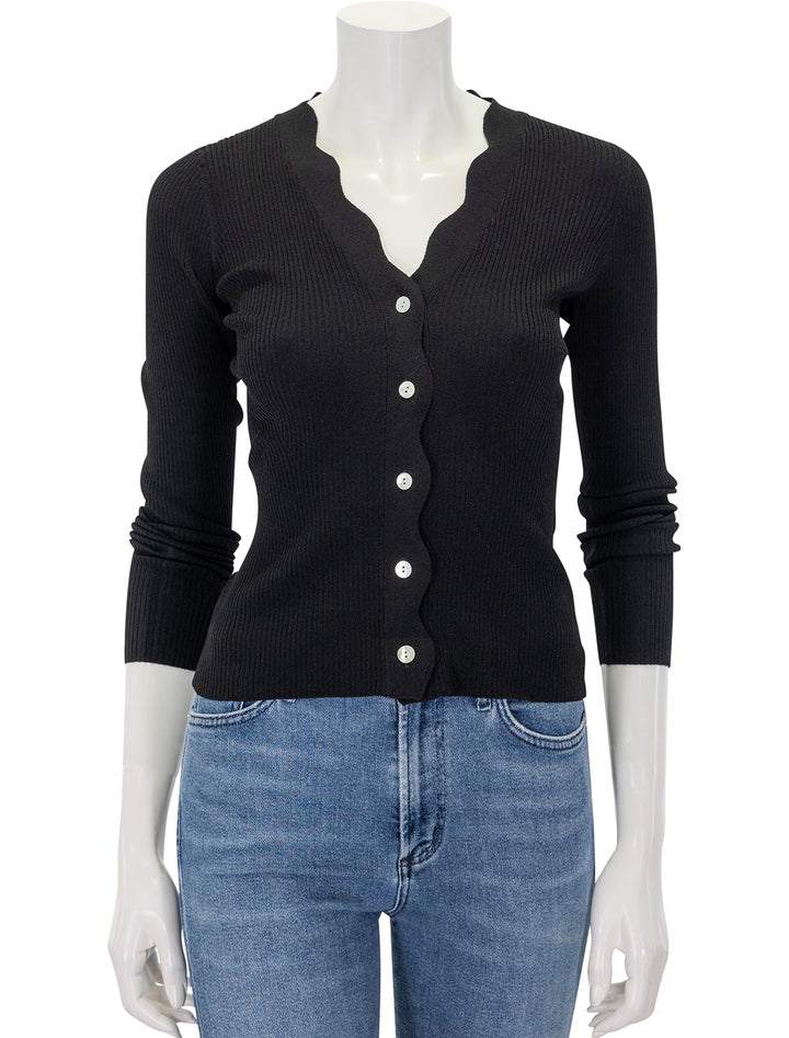 Front view of Splendid's Dita Cardigan in Black.