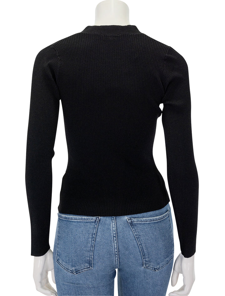 Back view of Splendid's Dita Cardigan in Black.