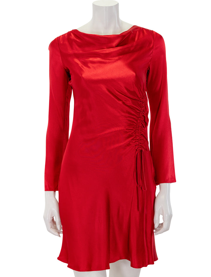 Front view of Rails' alessandra dress in scarlet.