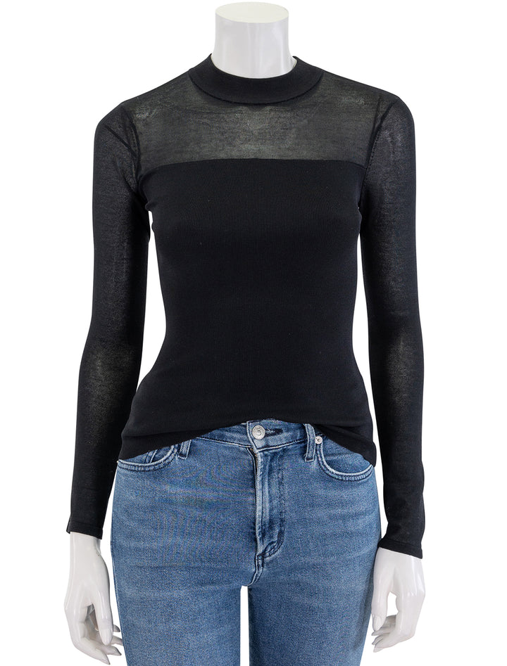 winona mockneck in black