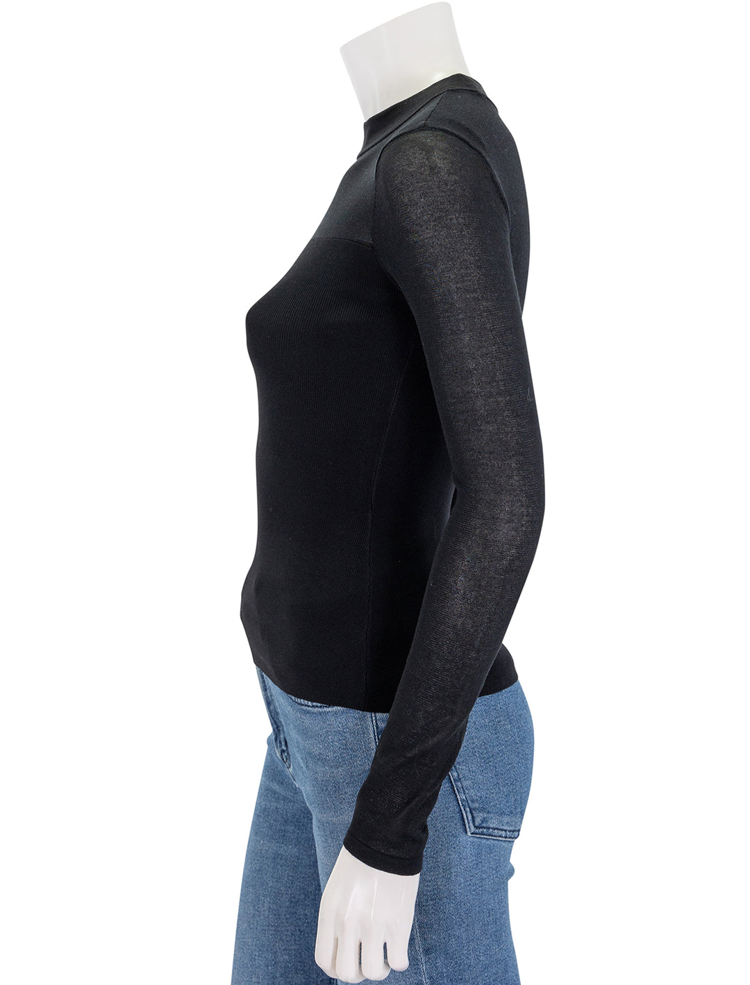 winona mockneck in black