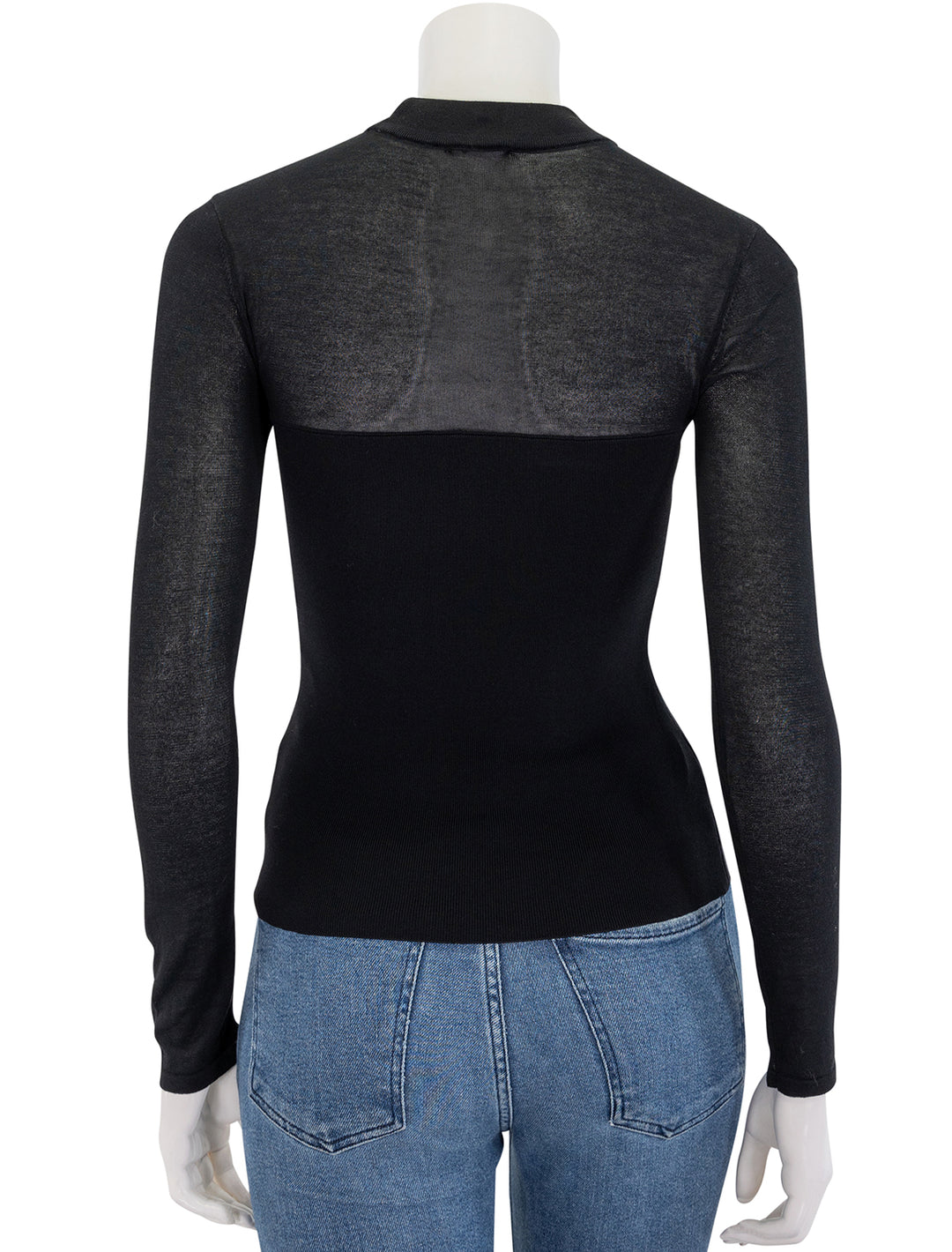 winona mockneck in black