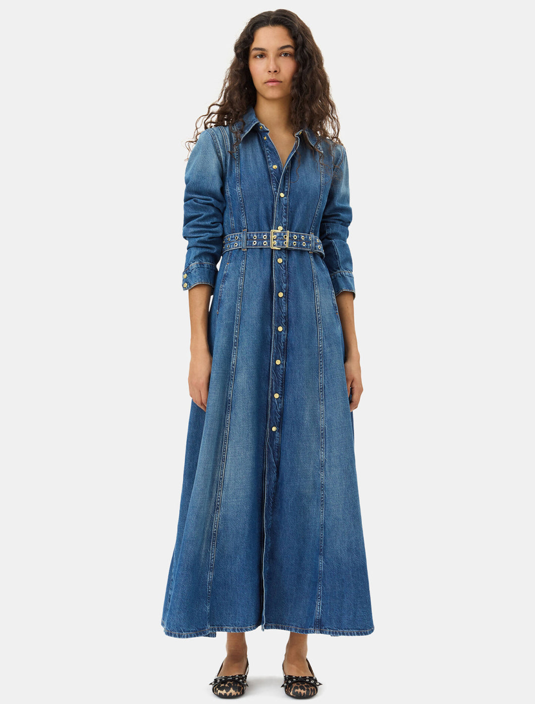 light denim maxi dress