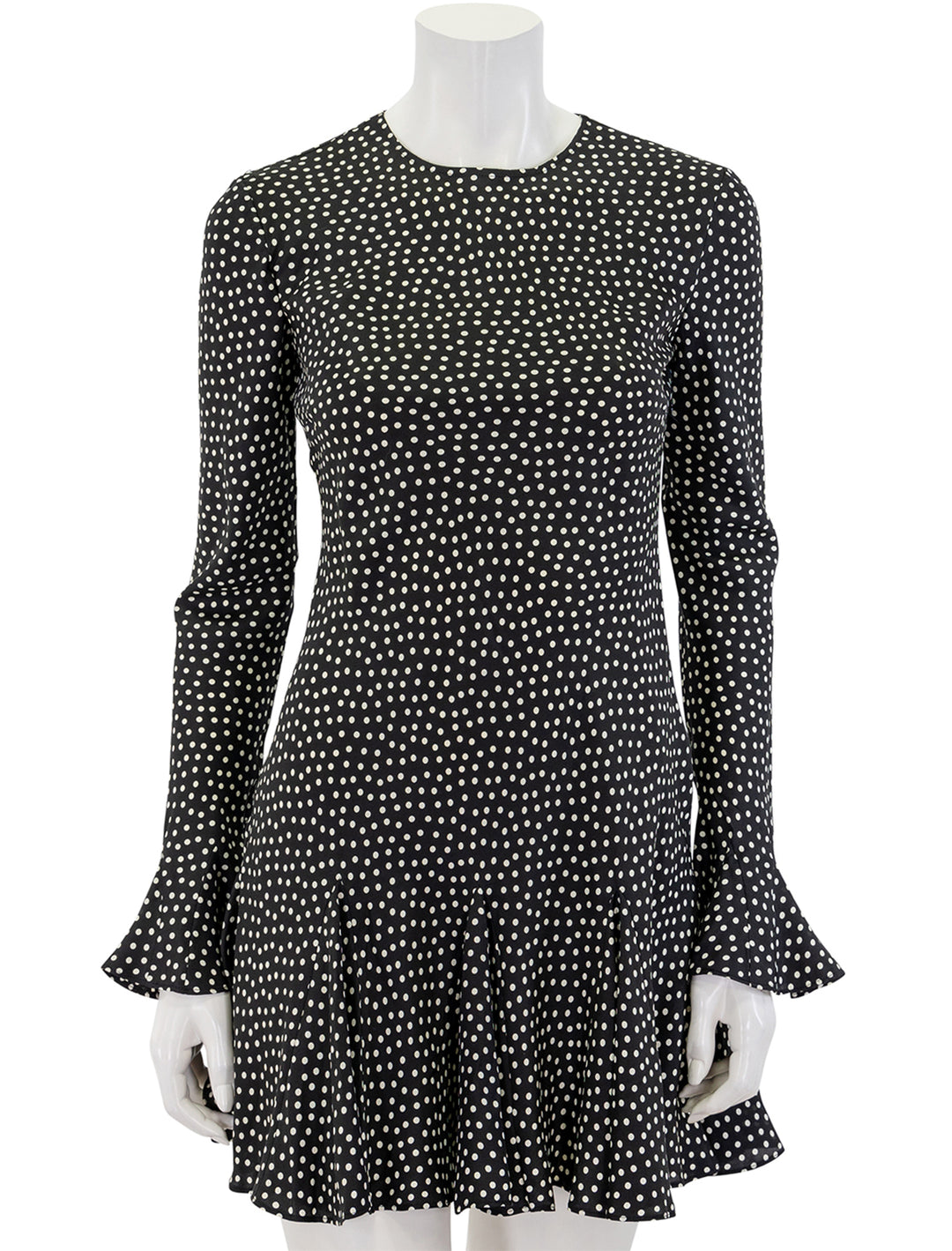 Front view of Doen's narcisse dress in scattered dot print.