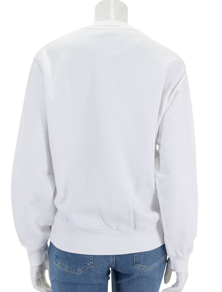 Back view of Anine Bing's ramona sweatshirt kate moss.