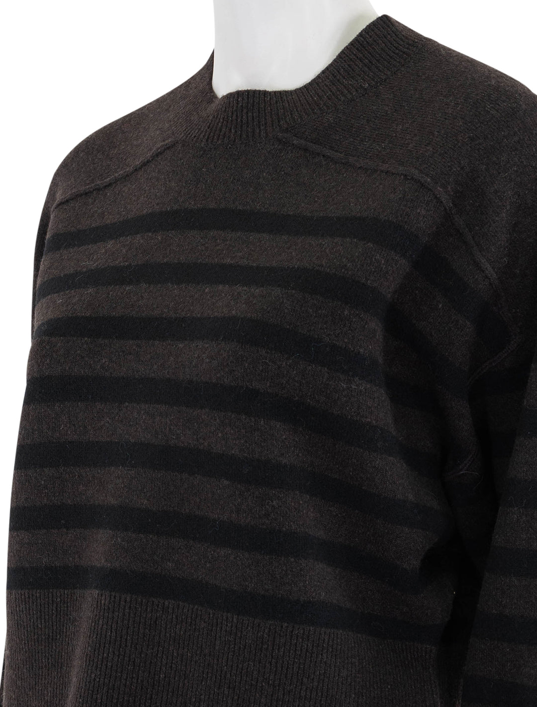 bridget stripe crew in dark brown