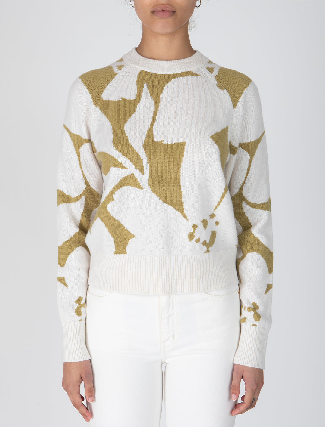 antoine intarsia sweater in flax