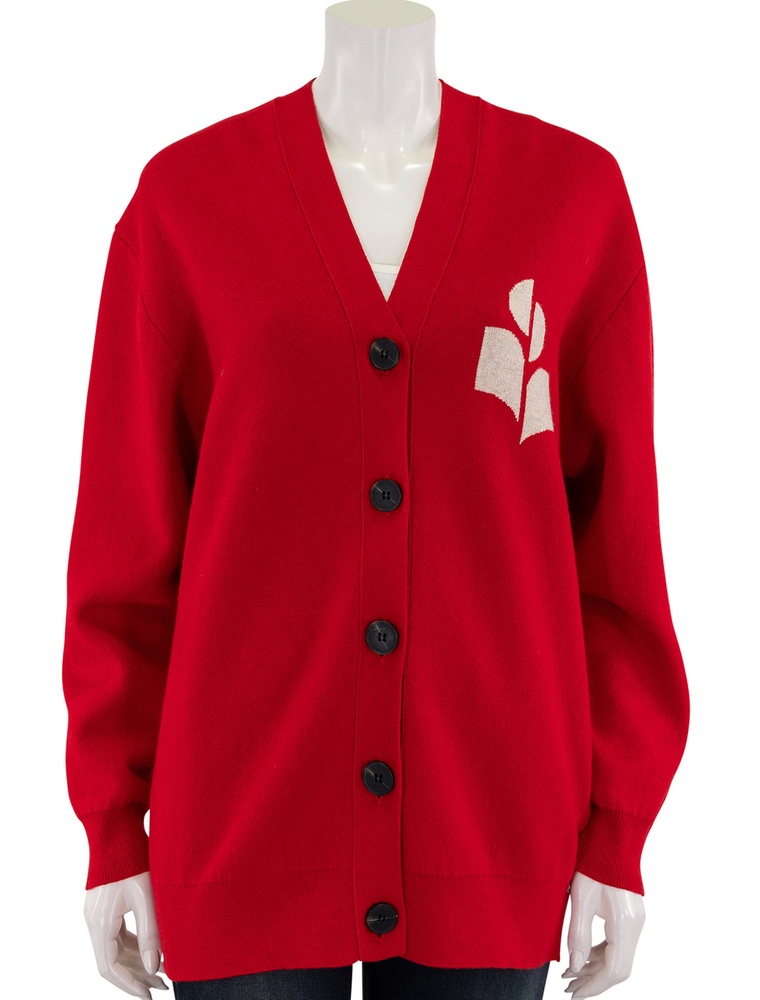 norton cardigan in poppy red