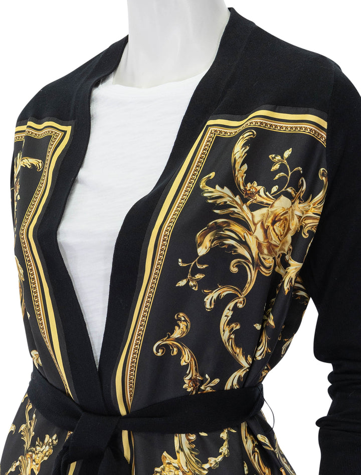 beverly cardi in black and gold barocco