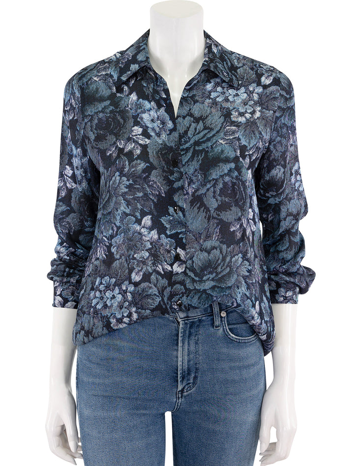 nina blouse in midnight floral