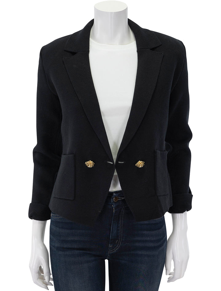 sofia knit blazer in black