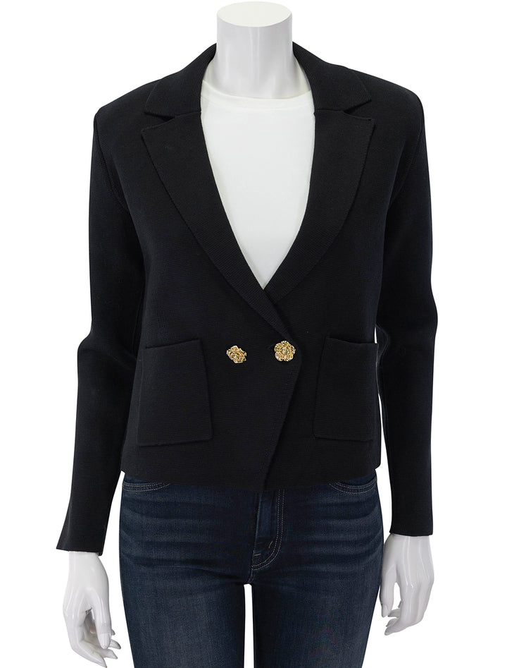 sofia knit blazer in black