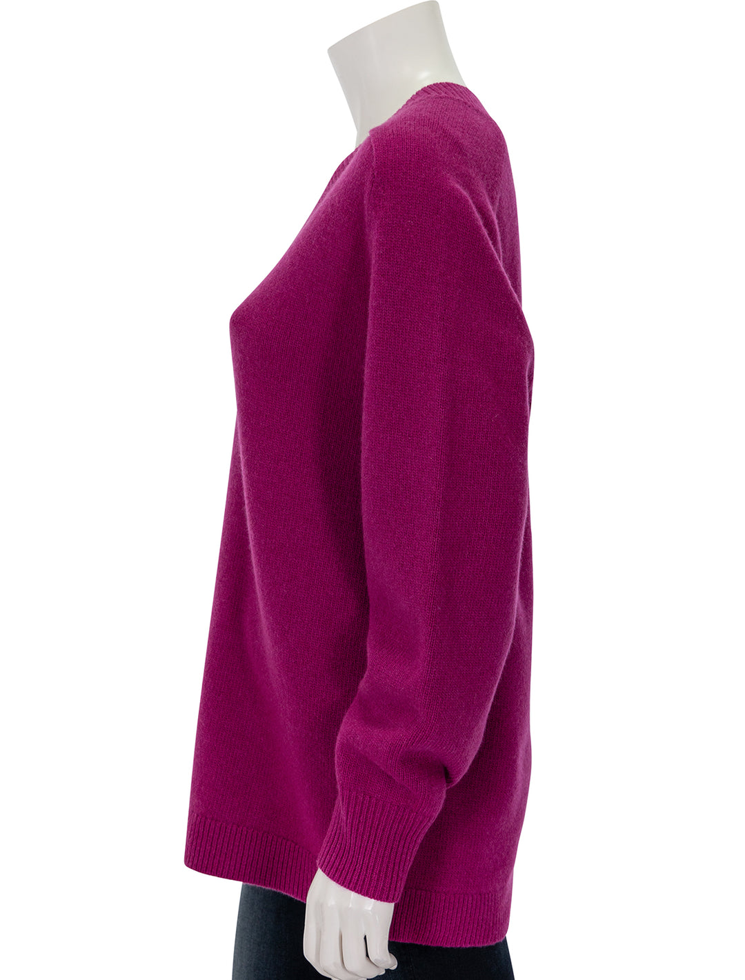 Side view of Theory's karenia vneck pullover in wildflower.