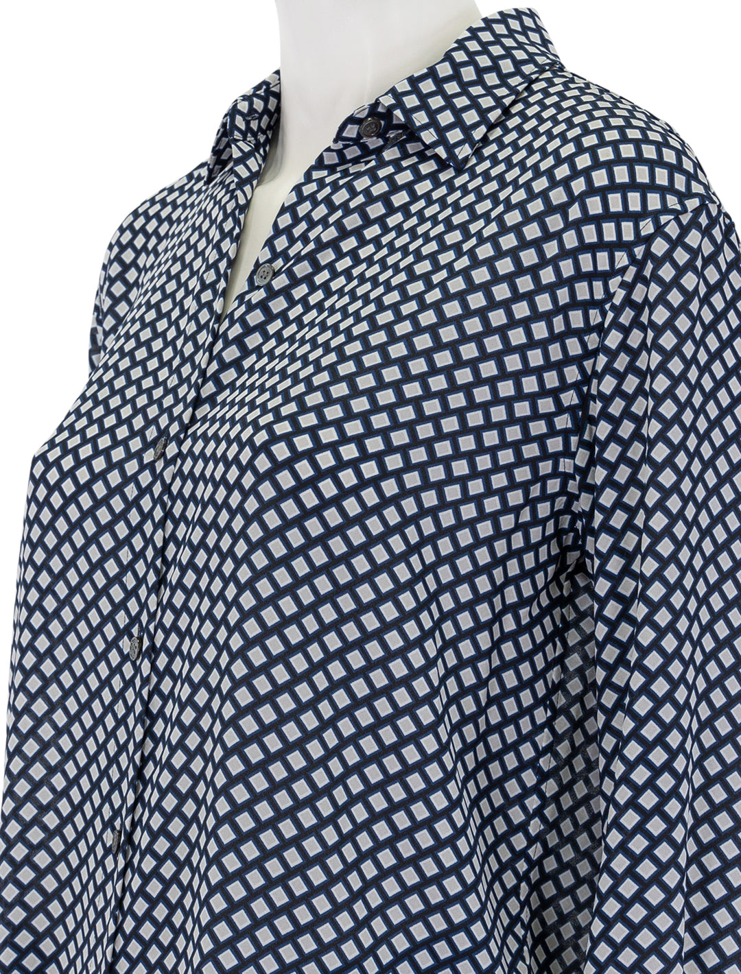 boyfriend shirt in sapphire geo print