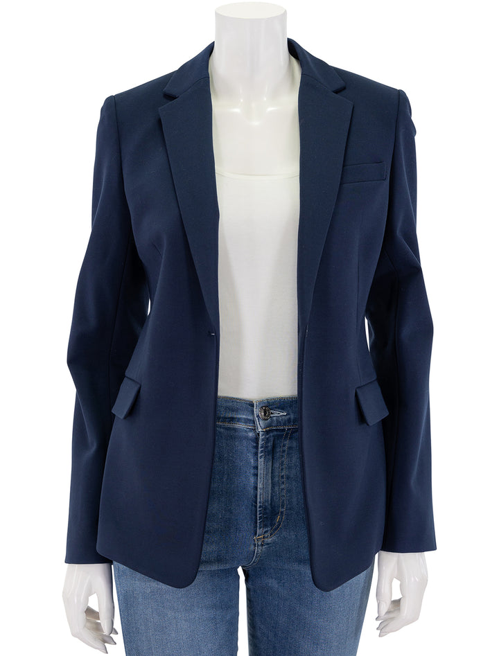 slim fit blazer in bright navy