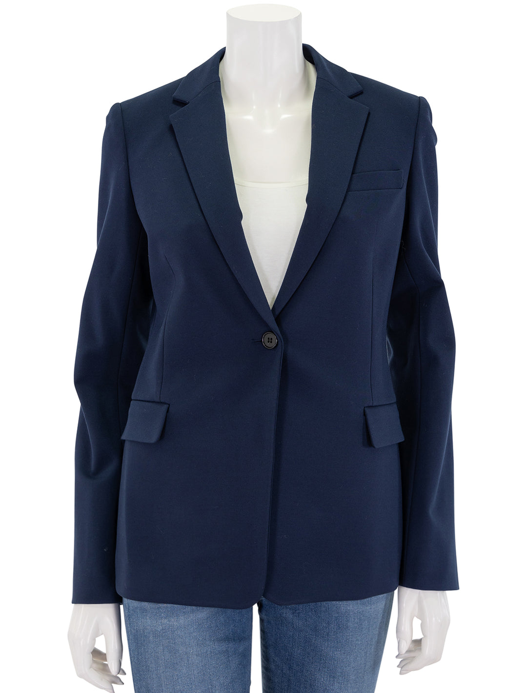 slim fit blazer in bright navy