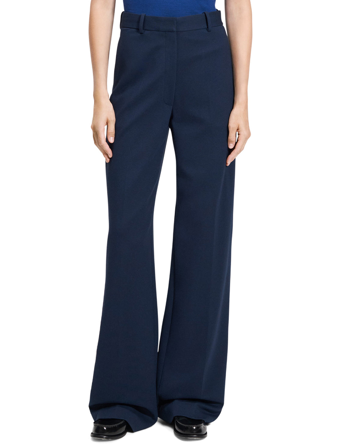 classic straight trouser in bright navy