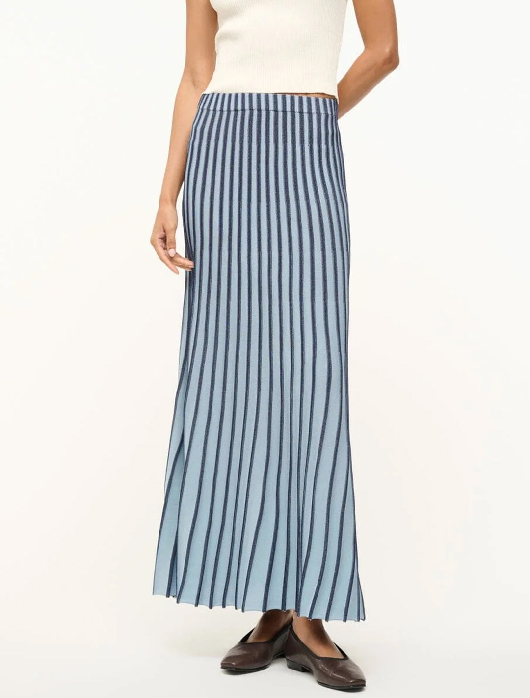 aleida skirt in navy and clear blue