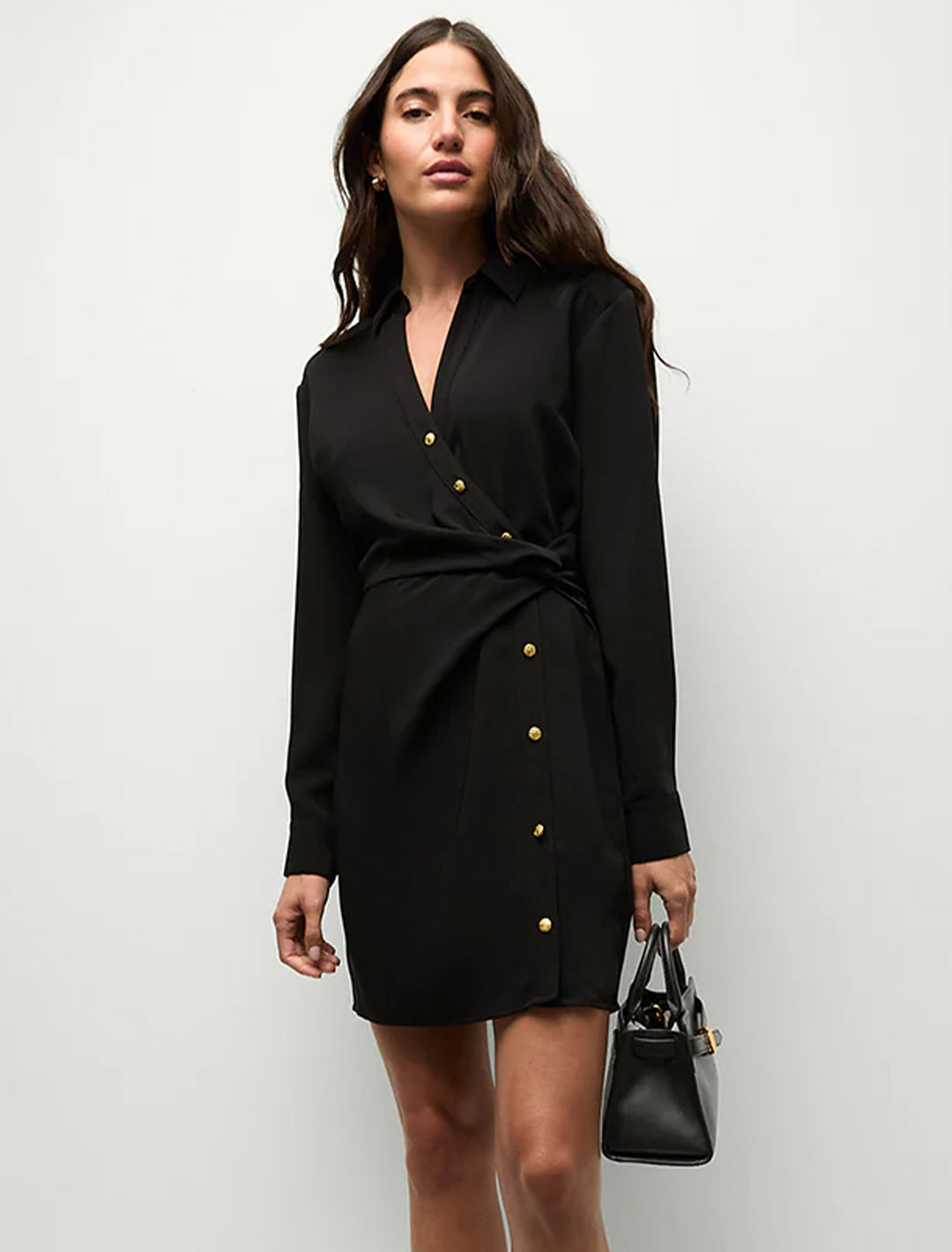 mini wright dress in black