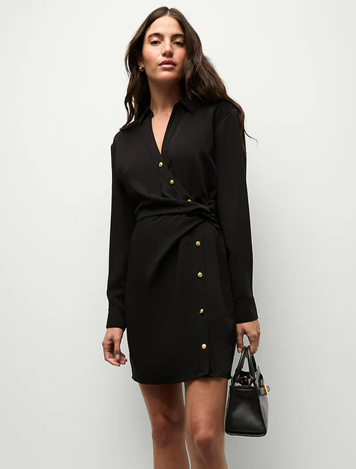 mini wright dress in black