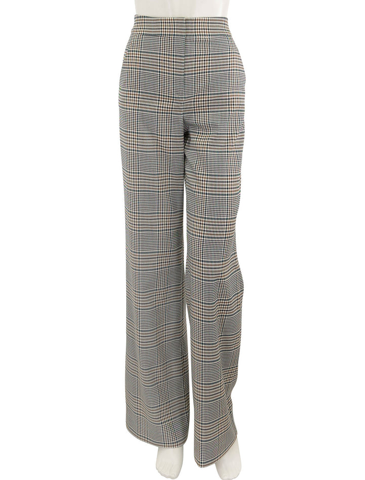 tonelli pant in ivory and green glen plaid