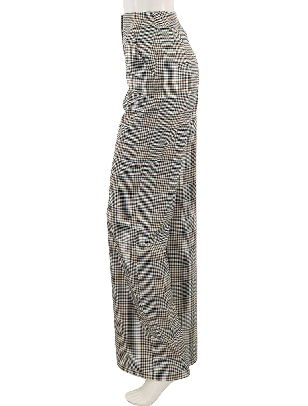 tonelli pant in ivory and green glen plaid