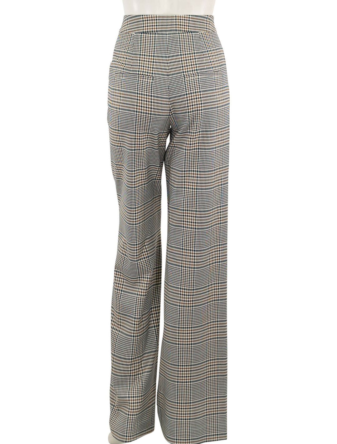 tonelli pant in ivory and green glen plaid