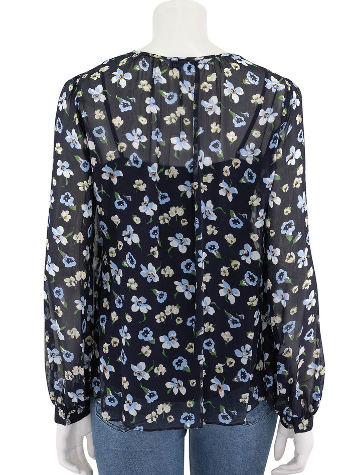 alec top in navy floral