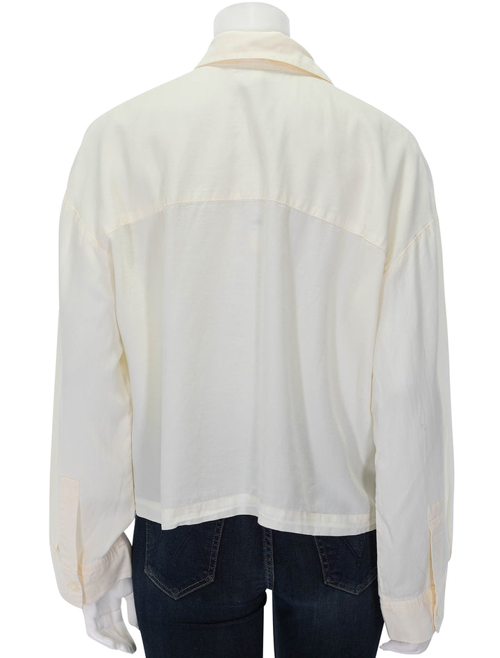 Back view of Alex Mill's gemma shirt in ivory.