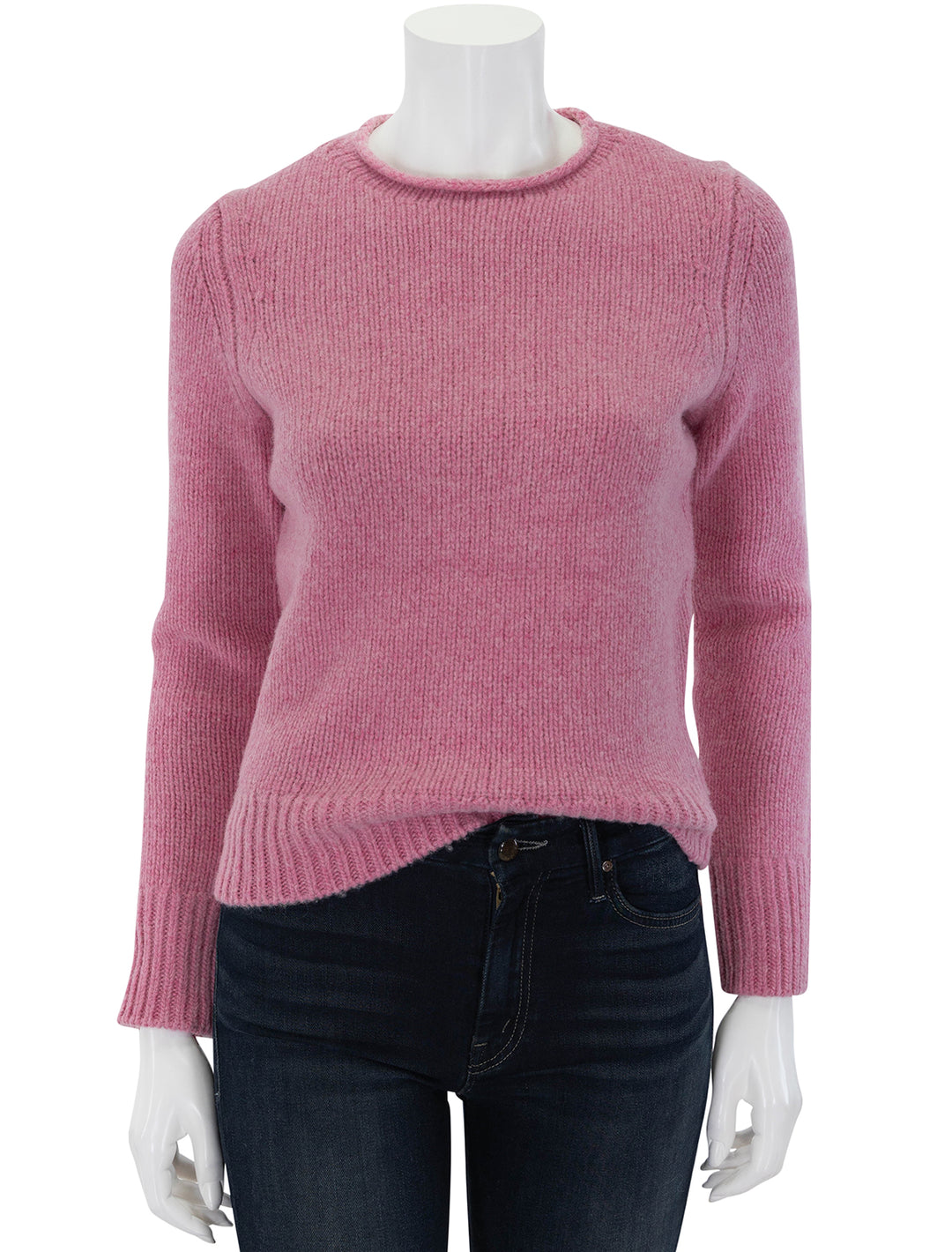 front view of jaime sweater in pink