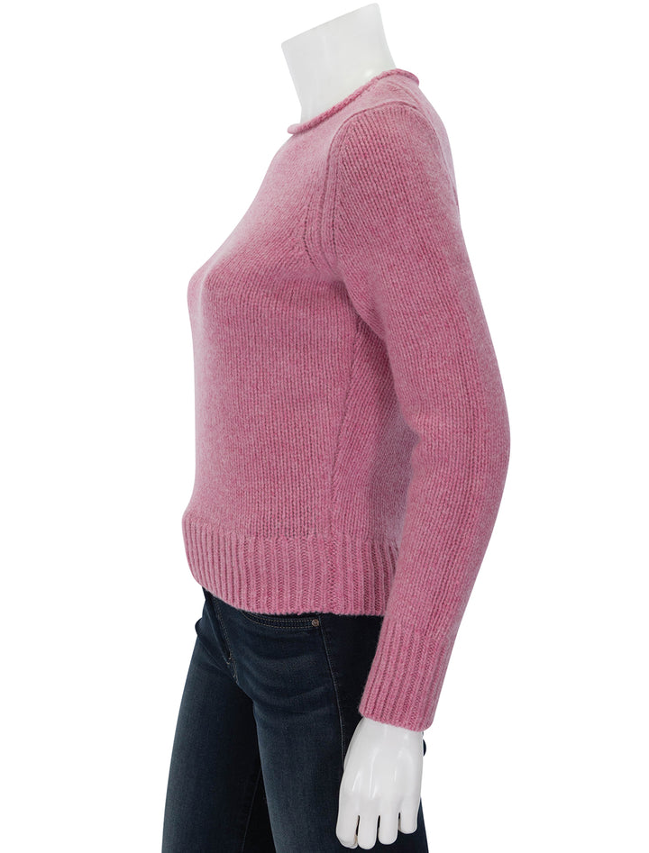 side view of jaime sweater in pink