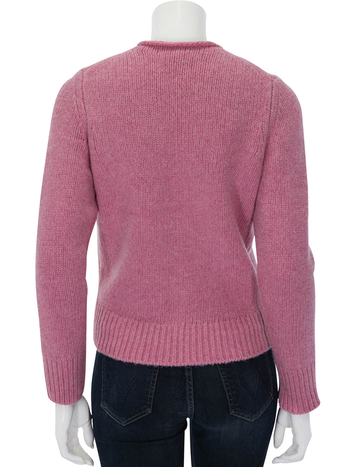 back view of jaime sweater in pink