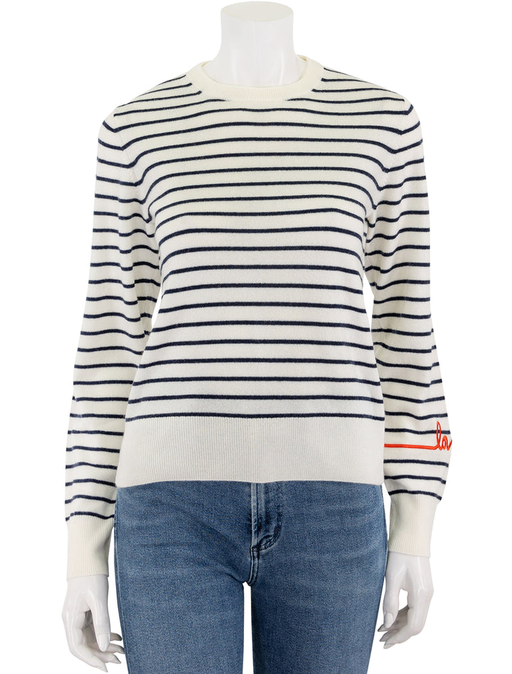 the betty love in cream & navy stripe