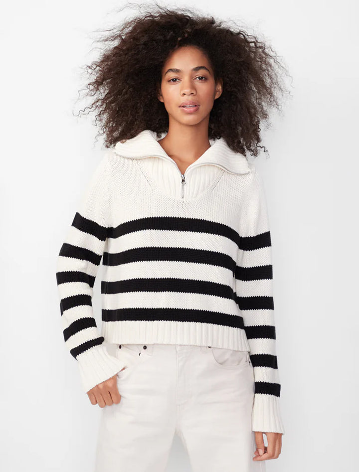 the matey in cream & black stripe