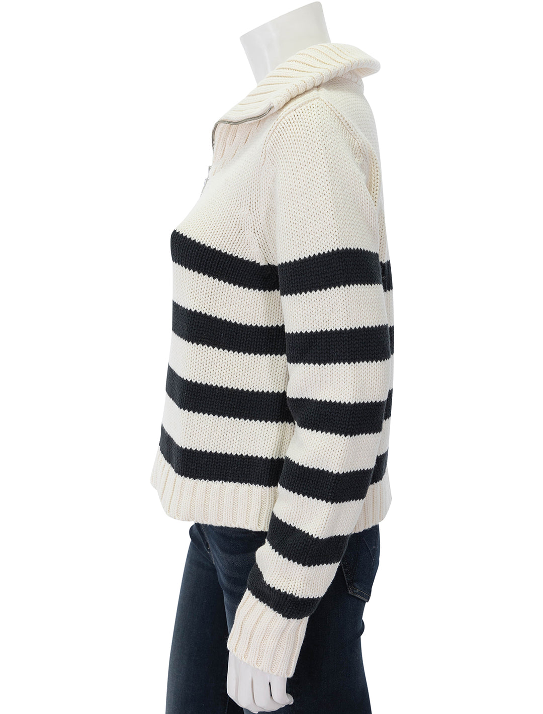 the matey in cream & black stripe