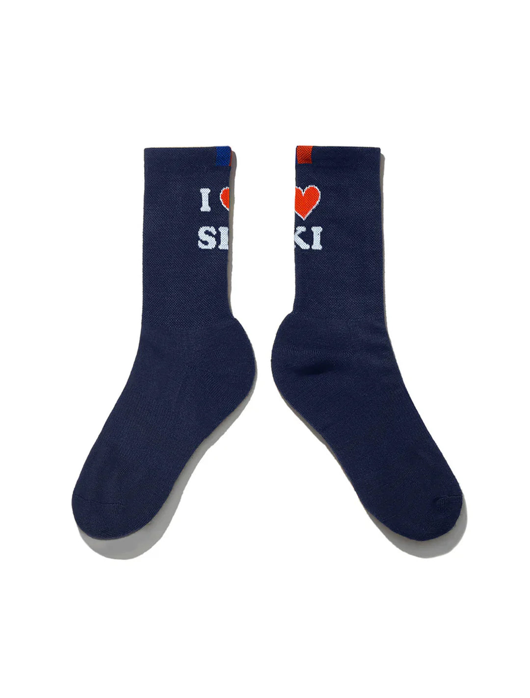 i love ski sock in navy