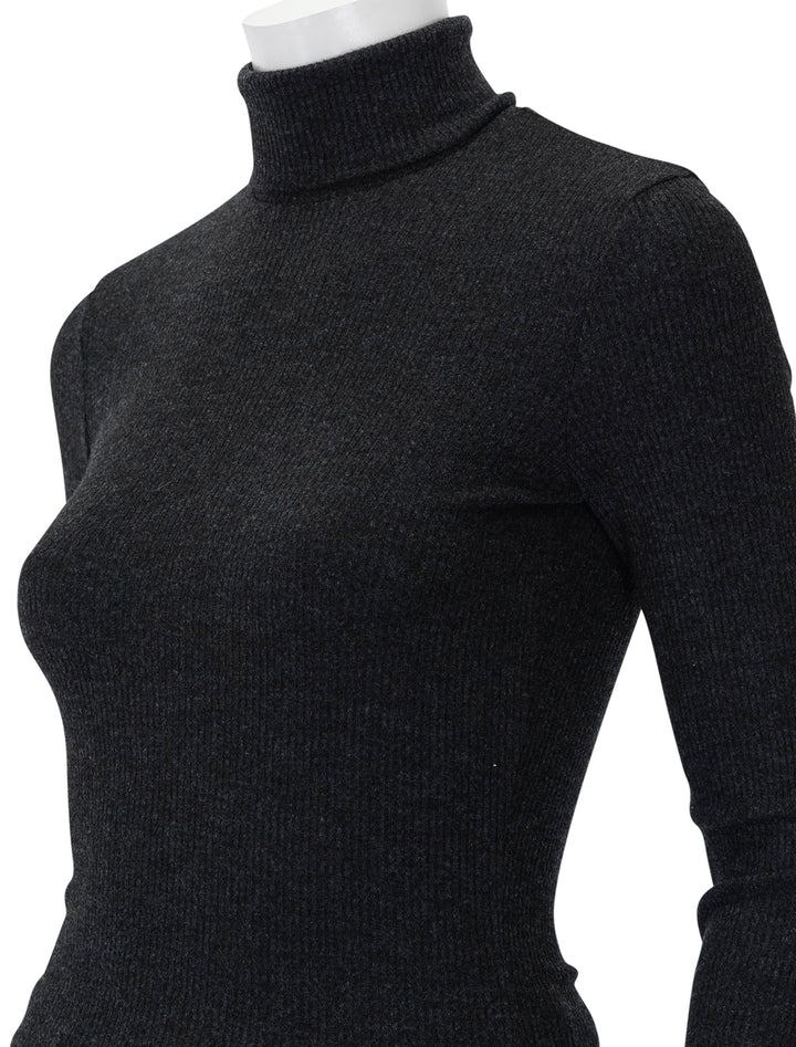 Close-up view of AGOLDE's pascale turtleneck in katniss.