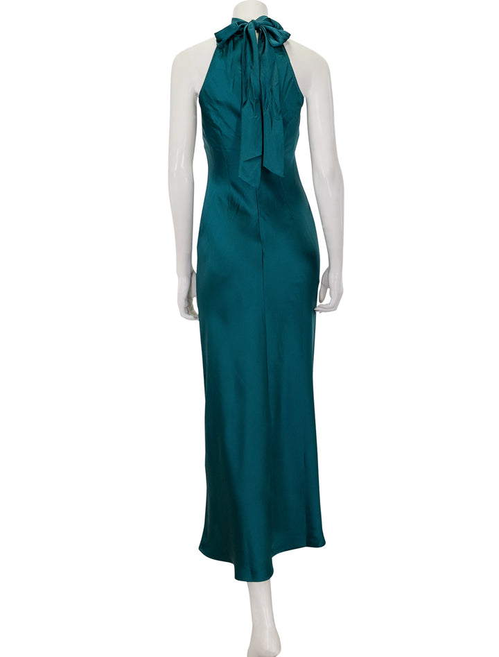 Back view of Steve Madden's lara dress in deep teal.