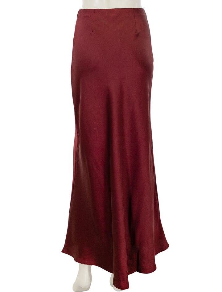 Back view of Steve Madden's jeannie skirt in cabernet.