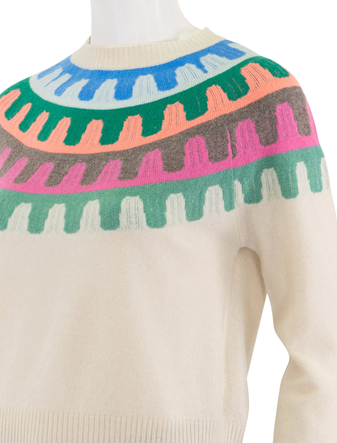 rick rack crew sweater in jasmine multi