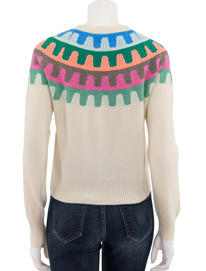 rick rack crew sweater in jasmine multi