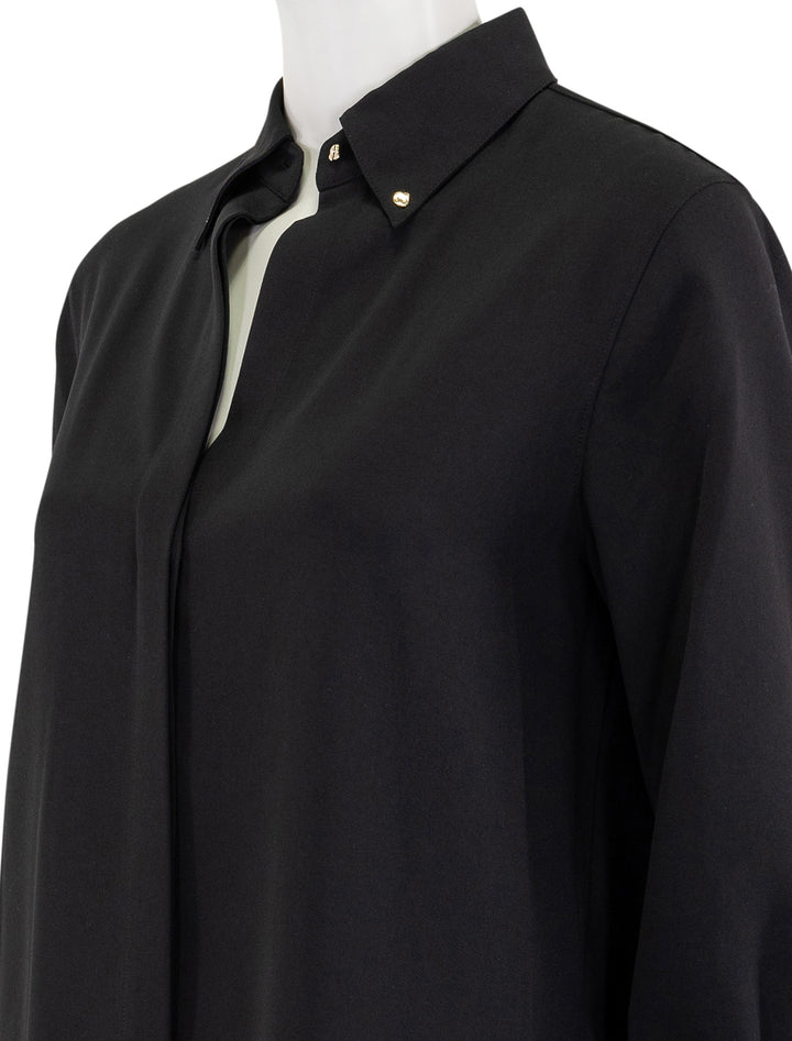 jewel collar point shirt in black