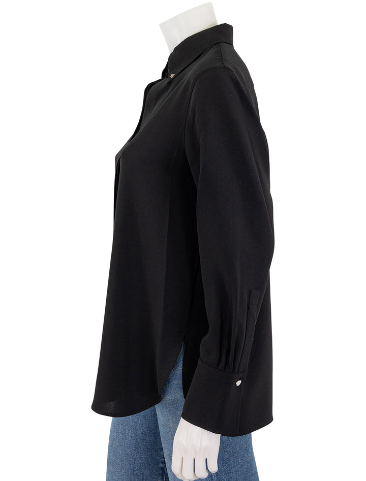 jewel collar point shirt in black