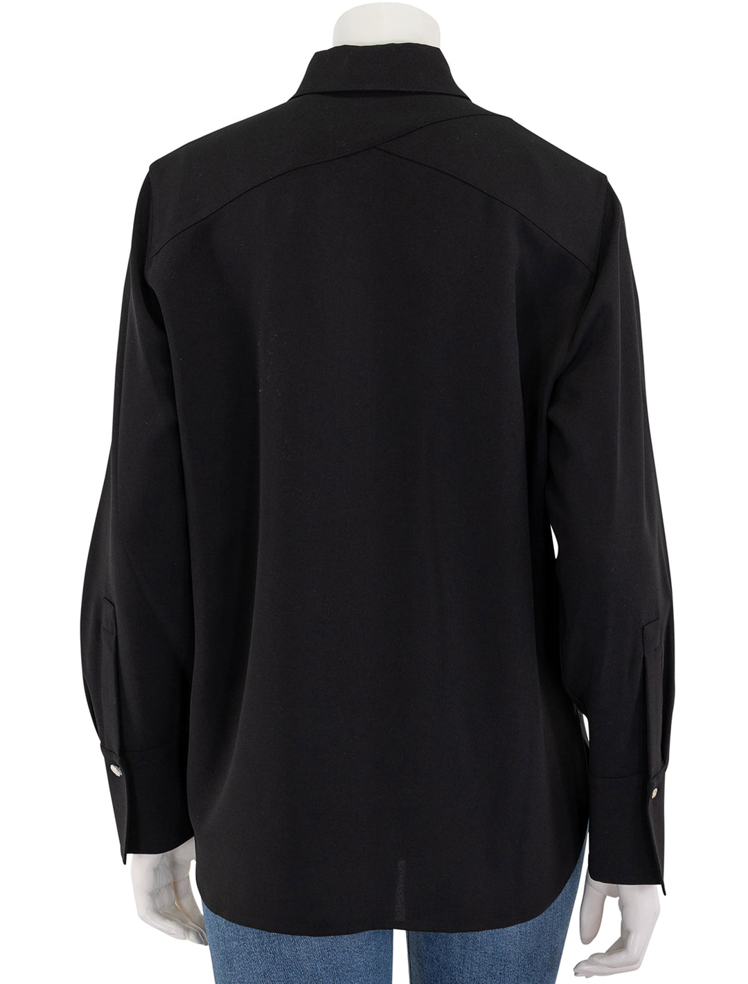 jewel collar point shirt in black