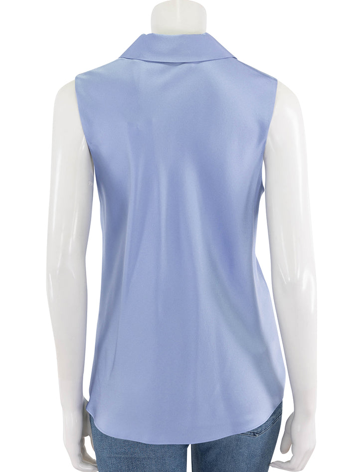 sleeveless bias shirt in pacific opal