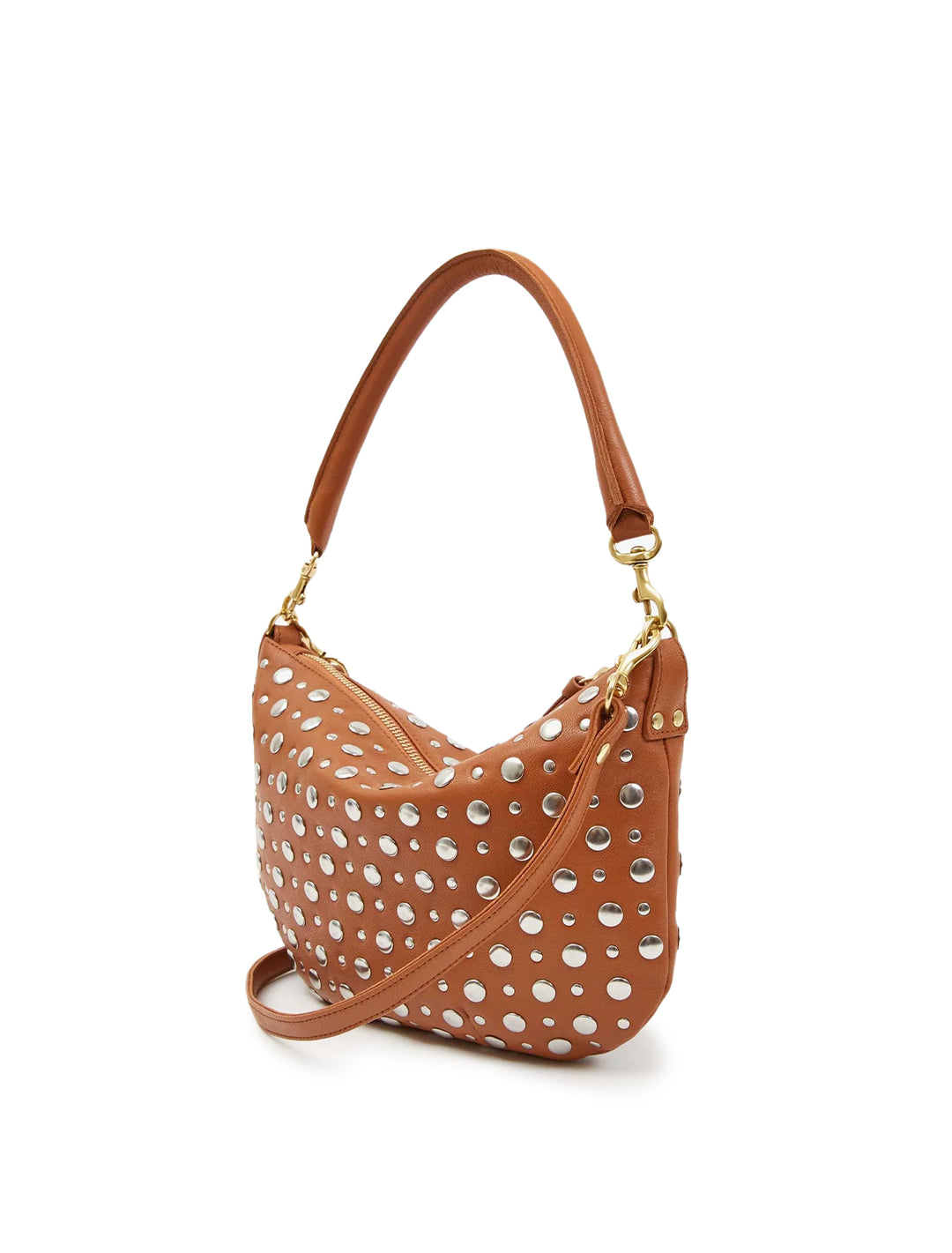 petit moyen messenger in cuoio nappa with studs