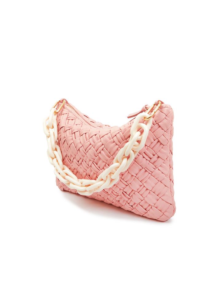 flat clutch in blush puffy woven (2)