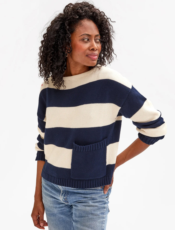 dorothee sweater in navy and cream