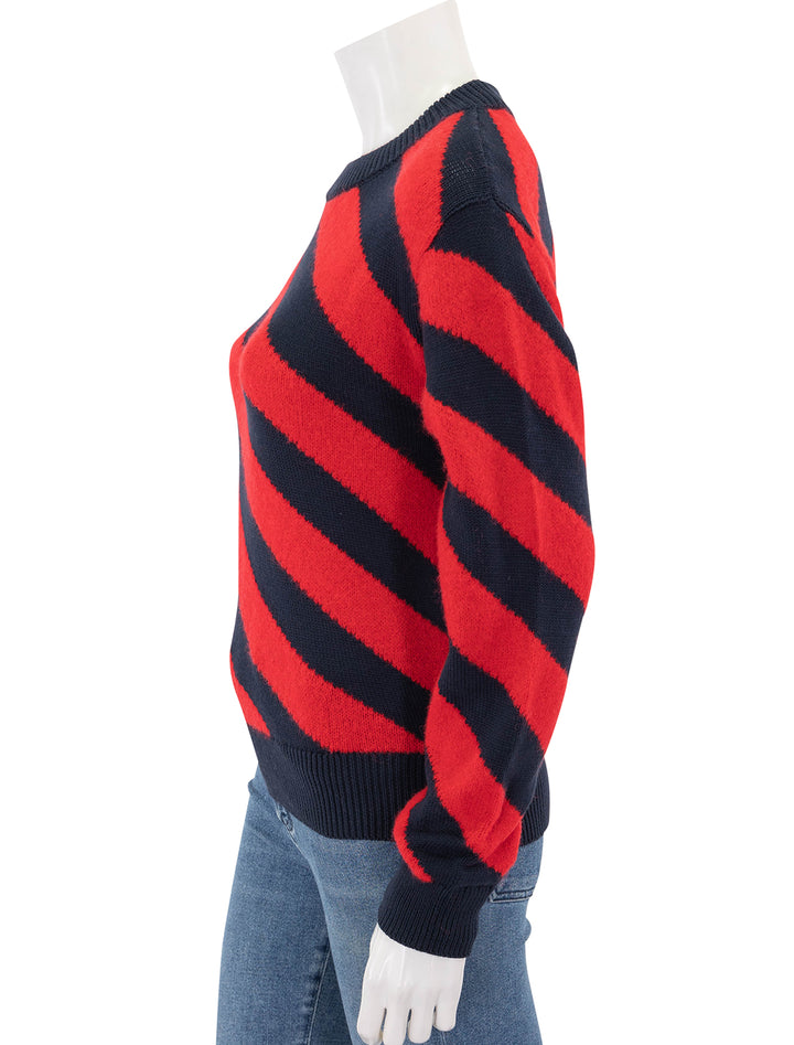 fabienne stripe sweater in red and navy